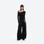 Ruched Moleskin Casual Trousers